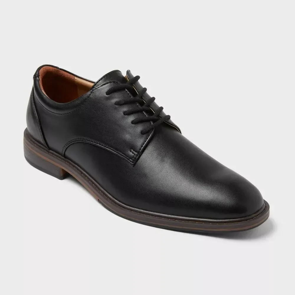 Goodfellow & Co Men's Leo Dress Shoes Black Size 10 with Memory Foam